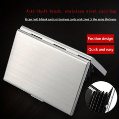 Men's RFlD Blocking Card Holder Stainless Steel