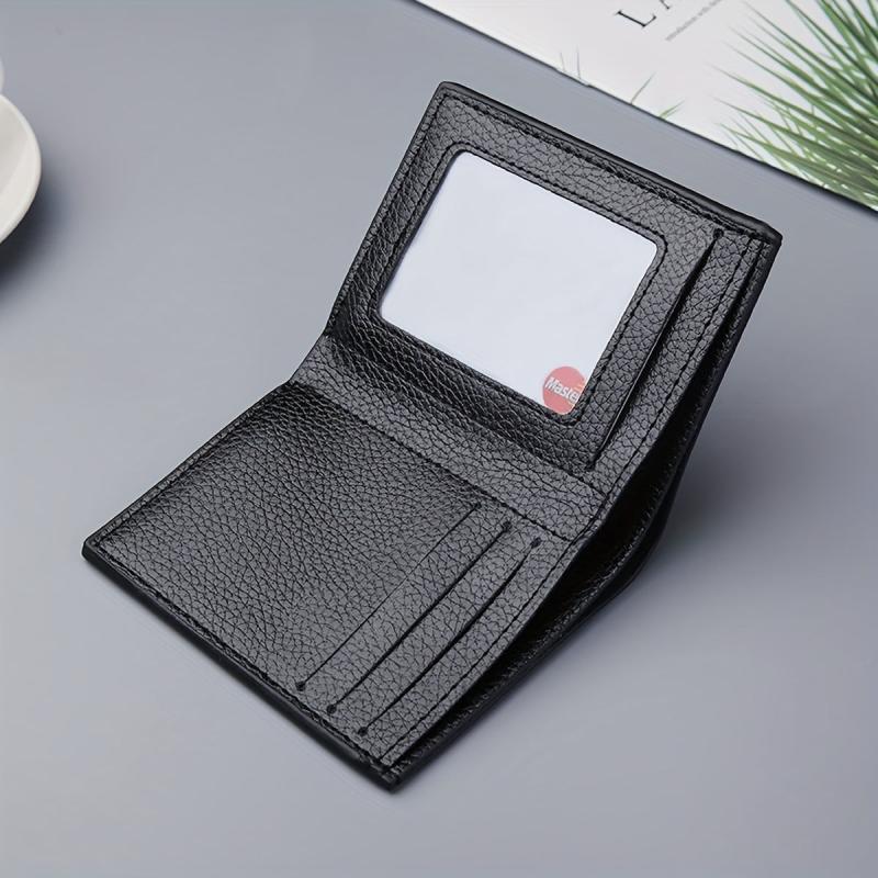 Lychee Pattern Short Wallet Card Holder Money Clip Coin Purse