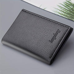 Lychee Pattern Short Wallet Card Holder Money Clip Coin Purse