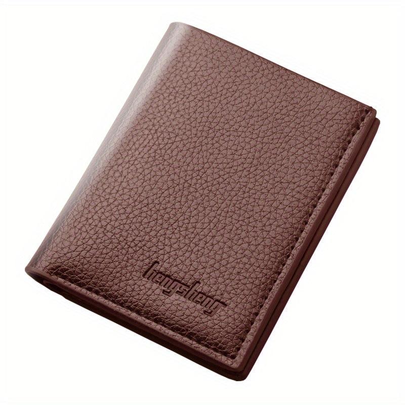 Lychee Pattern Short Wallet Card Holder Money Clip Coin Purse