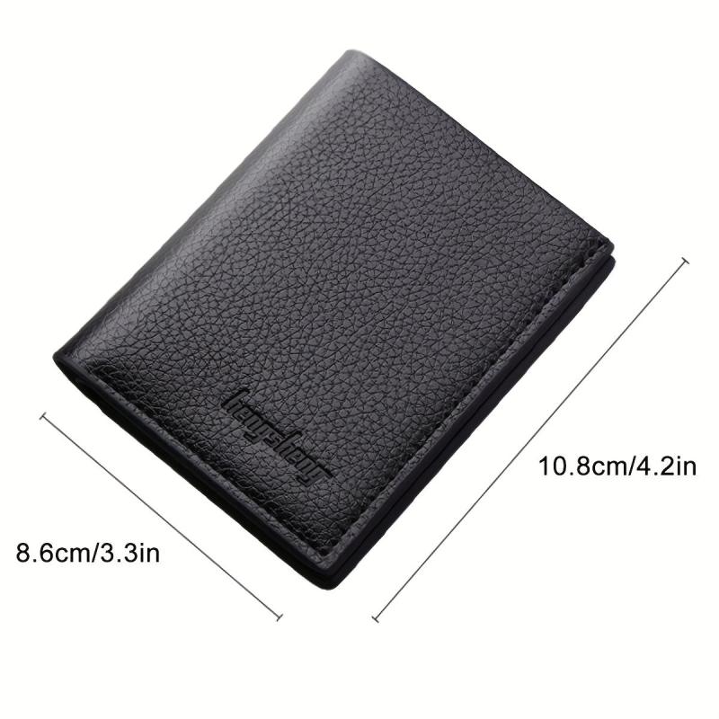 Lychee Pattern Short Wallet Card Holder Money Clip Coin Purse