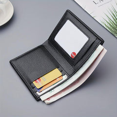Lychee Pattern Short Wallet Card Holder Money Clip Coin Purse
