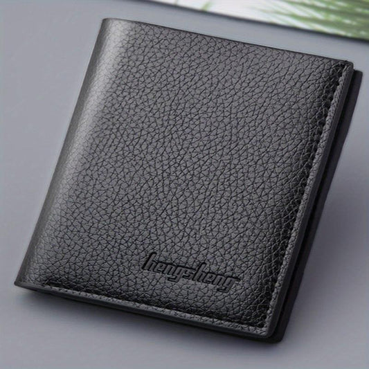 Lychee Pattern Short Wallet Card Holder Money Clip Coin Purse