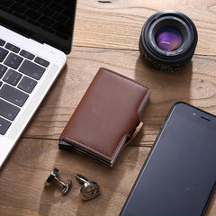 Aluminum Alloy Automatic Pop up Card Holder Money Clip