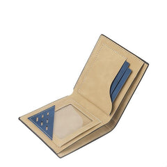 Men's Leather Short Wallet Money Clip Card Holder Coin Purse