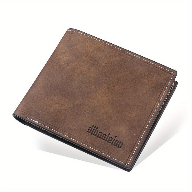Men's Leather Short Wallet Money Clip Card Holder Coin Purse