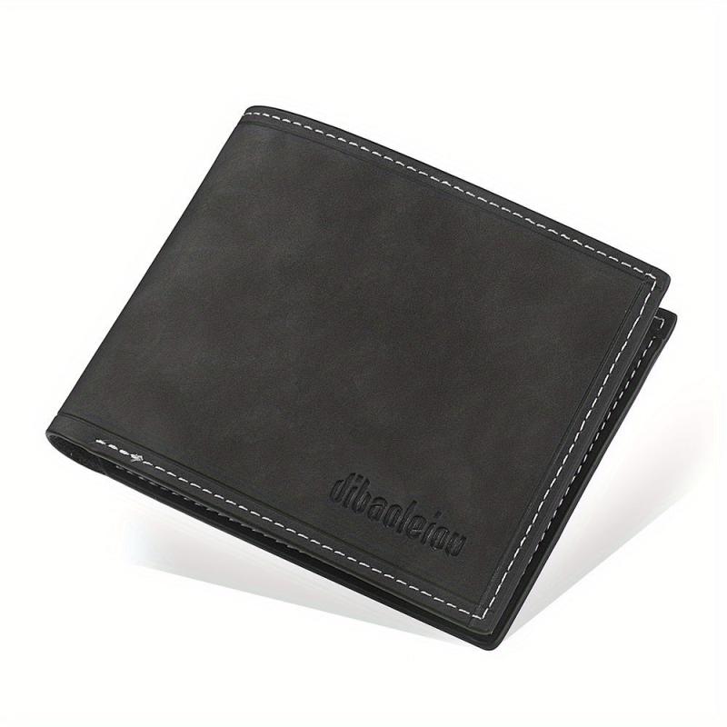 Men's Leather Short Wallet Money Clip Card Holder Coin Purse