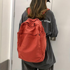 Classic Casual Canvas Backpack Vintage Large Capacity Travel Backpack