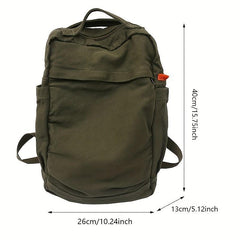 Classic Casual Canvas Backpack Vintage Large Capacity Travel Backpack