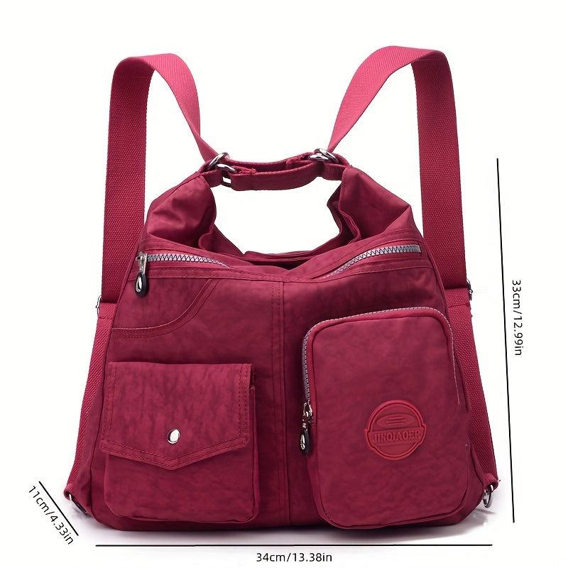 Casual Waterproof Nylon Backpack For Daily Commute