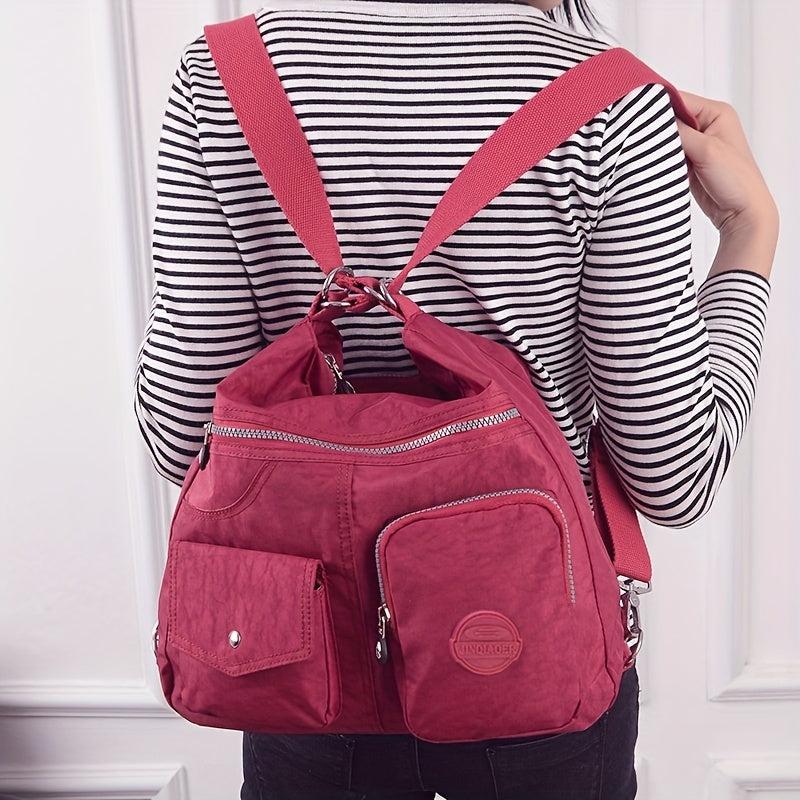 Casual Waterproof Nylon Backpack For Daily Commute