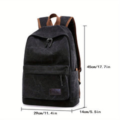 Canvas Backpack Large Capacity Backpack Junior High School Student Bookbag
