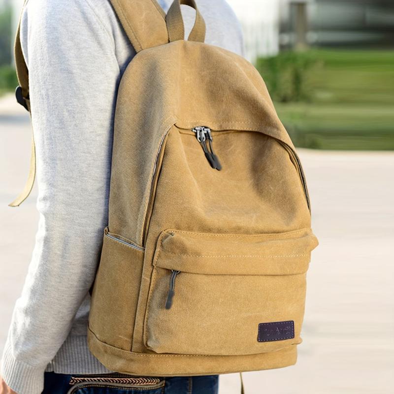 Canvas Backpack Large Capacity Backpack Junior High School Student Bookbag