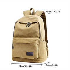 Canvas Backpack Large Capacity Backpack Junior High School Student Bookbag