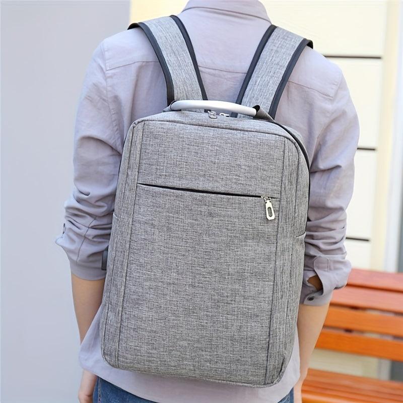 Men's Laptop Backpack USB Charging Port Travel Schoolbag