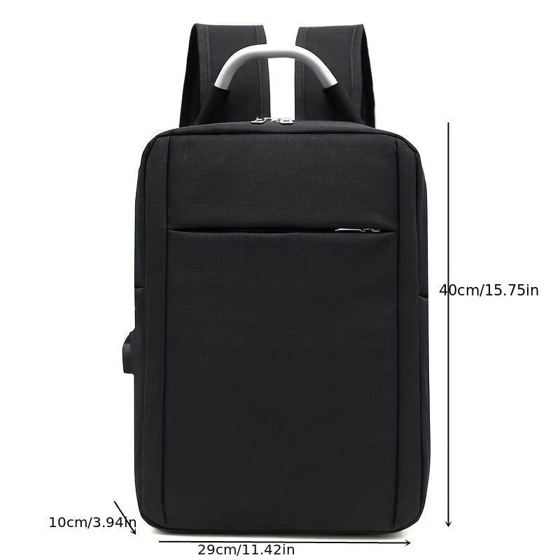 Men's Laptop Backpack USB Charging Port Travel Schoolbag