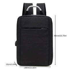 Men's Laptop Backpack USB Charging Port Travel Schoolbag