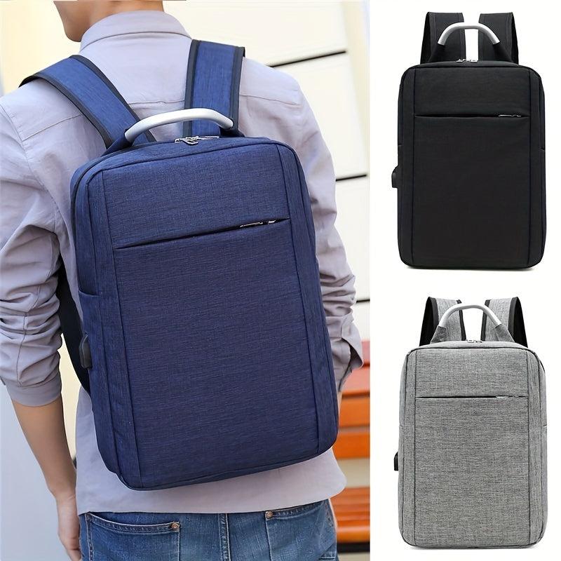 Men's Laptop Backpack USB Charging Port Travel Schoolbag
