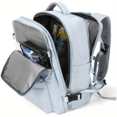 Waterproof Polyester Backpack With USB Charging Port For Traveling