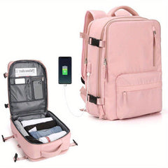 Waterproof Polyester Backpack With USB Charging Port For Traveling