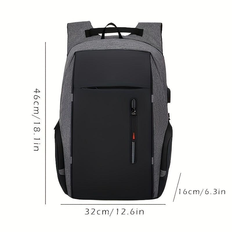 Men's Large Capacity Business Backpack with USB Charging