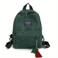 Casual Corduroy Backpack School Bag