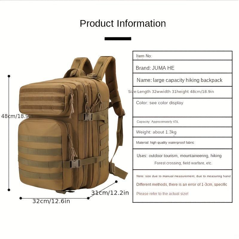 45L Waterproof Camouflage Tactical Backpack Travel Computer Bag