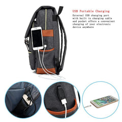 Large Laptop Backpack with USB Charging Port