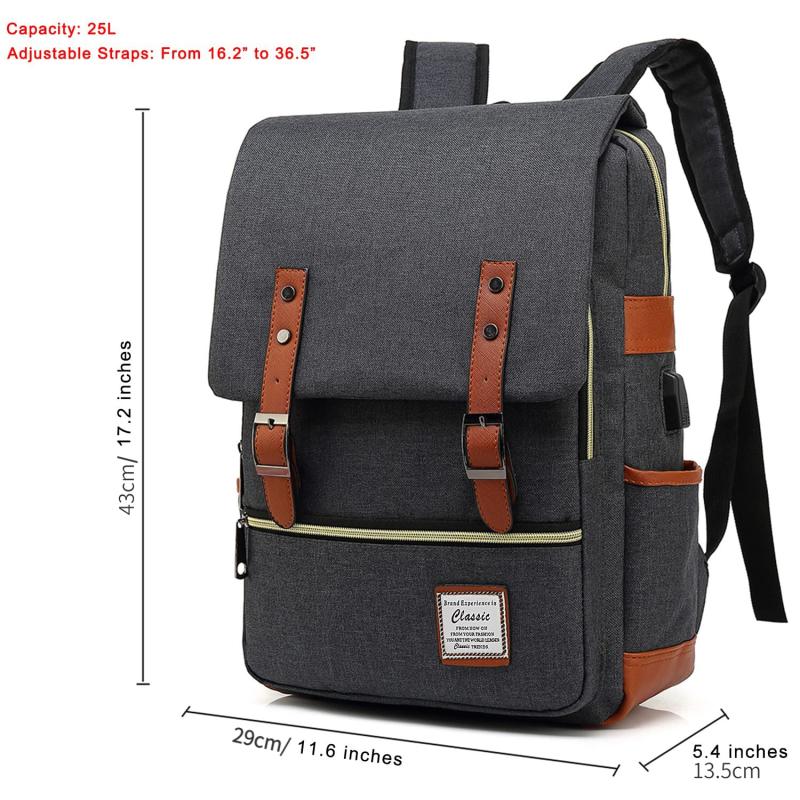 Large Laptop Backpack with USB Charging Port