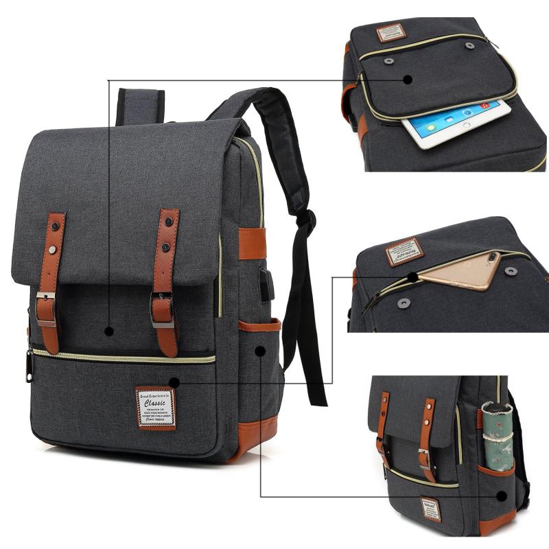 Large Laptop Backpack with USB Charging Port