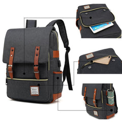 Large Laptop Backpack with USB Charging Port