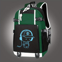 Glow In The Dark Backpack Lightweight Large Capacity Schoolbag
