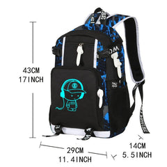 Glow In The Dark Backpack Lightweight Large Capacity Schoolbag