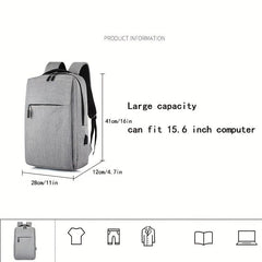 38L Laptop Backpack USB Charging Port Waterproof Shockproof Travel Bag