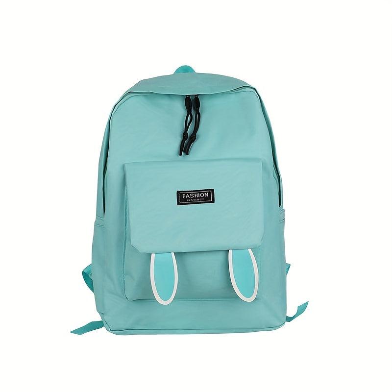 4pcs Rabbit Ears Shape Student Backpack Set