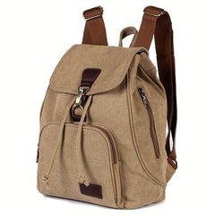 Retro Girls Outdoor Canvas Backpack Double Shoulder Bag