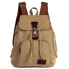 Retro Girls Outdoor Canvas Backpack Double Shoulder Bag