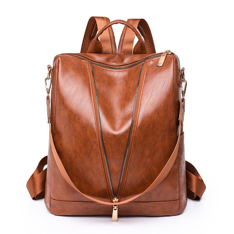 Anti-theft PU Leather Backpack Wallet Multicolor