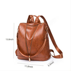 Anti-theft PU Leather Backpack Wallet Multicolor