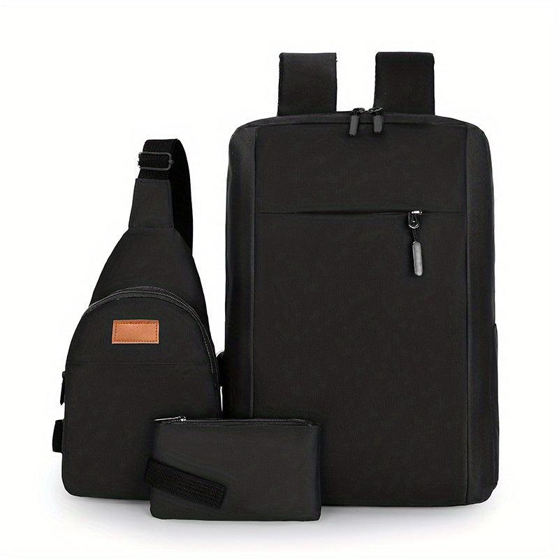 Casual Large Capacity Backpack Set for Travel and Outdoor Sports