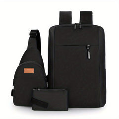 Casual Large Capacity Backpack Set for Travel and Outdoor Sports