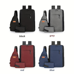 Casual Large Capacity Backpack Set for Travel and Outdoor Sports
