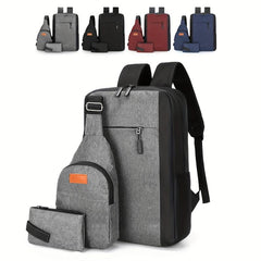 Casual Large Capacity Backpack Set for Travel and Outdoor Sports