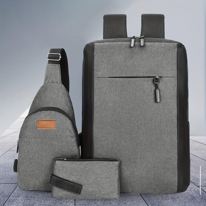 Casual Large Capacity Backpack Set for Travel and Outdoor Sports