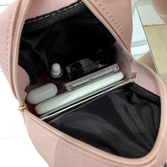 Youda Pu Solid Mini Rhombus Backpack For Women