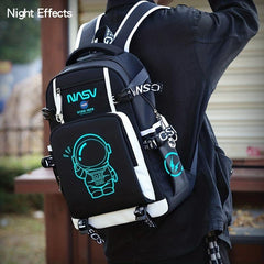 Spaceman Shoulder Bag for Boys Junior High School Students