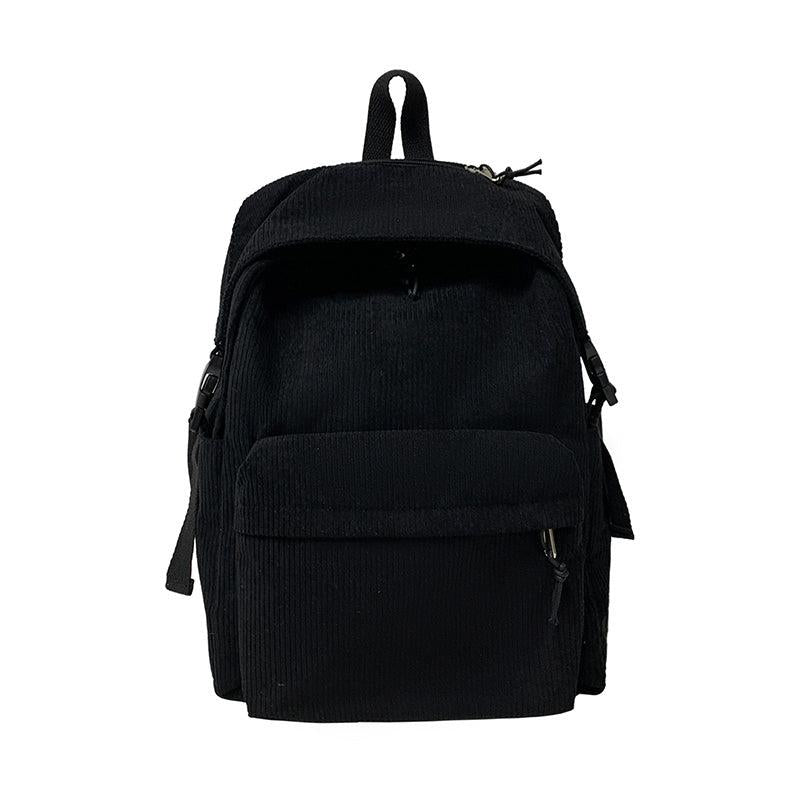 Minimalist Corduroy Winter Backpack for Teens