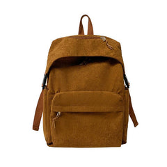 Minimalist Corduroy Winter Backpack for Teens