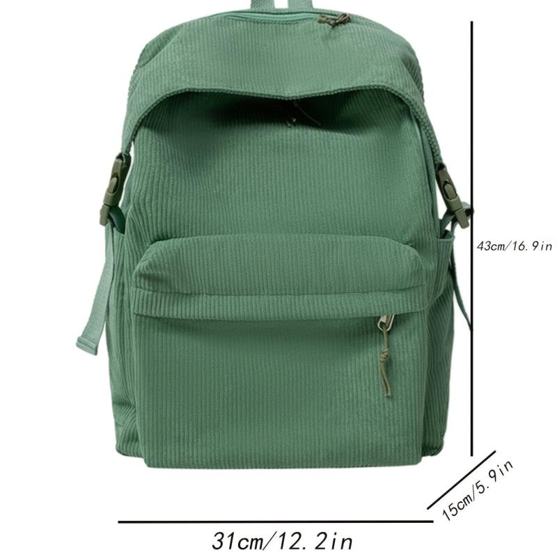 Minimalist Corduroy Winter Backpack for Teens
