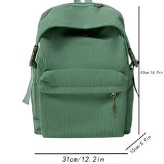Minimalist Corduroy Winter Backpack for Teens